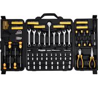 Jeu de machines-outils VEVOR, 221 pièces, douilles 1/4 pouce, 3/8 pouce, jeu de machines-outils, perceuse-visseuse, poignée à cliquet, boîte de rangement