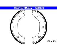 Jeu de mâchoires de frein, frein de stationnement 03.0137-0149.2 ATE pour BMW