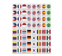 Jeu de Mahjong, ensemble de Mahjong de voyage | Blocs de jeu à motif de drapeau , 65 pièces | Jeux de société de fête en famille, puzzles de blocs d'évasion en bord de mer pour adultes et , piq