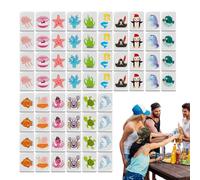 Jeu de Mahjong, ensemble de Mahjong de voyage - Blocs de jeu à motif de drapeau , 65 pièces | Jeux de société de fête en famille, puzzles de blocs d'évasion en bord de mer pour adultes et , piq