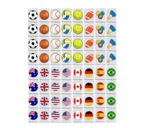 Jeu de Mahjong, ensemble de Mahjong de voyage,Jeux de tuiles avec motif de drapeau | Jeu de tuiles pour fête de famille, puzzle en bloc d'évasion en bord de mer, jeux de société amusants pour