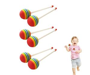 Jeu de maillets de batterie - 6 pièces de maillet de style maillet, maillets à tête souple | Stimuler les sens Débutant Xylophone Carillons Accessoires pour apprendre la musique Pratique Utilisation