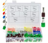 Jeu de manchons de câbles isolés - 750 pièces, différentes sections de 0,5 à 16 mm², organiseur