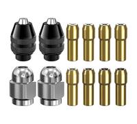 Jeu de mandrins de perceuse pour Dremel, 12 pieces de 1/32 pouce a 1/8 pouce de remplacement 4486 mandrins de foret sans cle