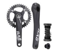 Jeu de manivelles pour vélo de Montagne - Pédalier intégré Creux de 170 mm avec Plateaux à chaîne - Plateau de chaîne étroit et Large en d'aluminium avec axe inférieur pour vélo de Montagne