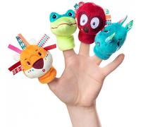 Jeu De Marionnettes À Doigts ? Donnez Vie Aux Personnages ! Turquoise, Orange, Vert TU