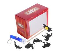 Jeu de Marionnettes D’ombres Chinoises Traditionnel Rouge 1 Set Papier