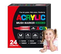 Jeu De Marqueurs De Coloriage Permanent - Stylos À Encre Liquide, Outils De Dessin À Double Pointe | Flux Lisse Collection De Pinceaux Fins, Kit De Croquis Imperméables Avec Sortie Vibrante Pour Ar