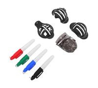Jeu de Marqueurs de Ligne de Balle de Golf avec 4 Pochoirs et Encre à Séchage Rapide pour Une Précision de Mise en Place pour Les Amateurs de Golf