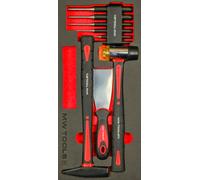 Jeu de marteaux et chasse-goupilles 9 pièces module en mousse pour servante d'atelier MW Tools MWHAM9