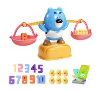 Jeu de mathématiques Bear Balance, Jouet à échelle d'ours, Jeu de mathématiques Amusant avec Dessins animés de 12 Canards et Ours, 30 Cartes Double Face, Jouet éducatif à Compter