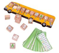 Jeu de mathématiques, Jeu de nombres,Jouets manipulateurs mathématiques |Jouet de Bus Animal en Bois, Jouet d'entraînement à la pensée logique et mathématique, activités d'apprentissage pr