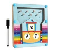 Jeu de mathématiques - Jeux éducatifs interactifs avec calcul des perles - Jouet éducatif avec blocs de construction et perles - Pour la maison, l'école, les déplacements, la maternelle