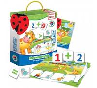 Jeu de mathématiques magnétique pour enfants : cartes et puzzle sur le thème