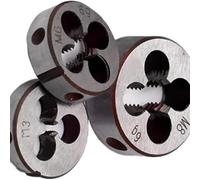 Jeu de matrices de filetage rondes - Matrice ronde à filetage HSS 8V1 10V2 12V1 UNC UNF 2-56 3-48 4-40 5-40 6-32 8-32 10-24 12-24 - 2 pièces(1i4-36)