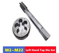Jeu de matrices de taraud métrique gauche M2-M22, 2 pièces, utilisé pour les machines-outils, taraudage de filetage interne et externe et outils de réparation de filetage 2pcs M6x1.0