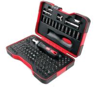 Jeu de mèches à vis 101-en-1 100 pièces avec tournevis à poignée à entraînement magnétique à cliquet et embouts : Torq, Torx inviola