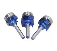Jeu De MèChes De Routeur Rondes D'Angle R1 à R3, Coupe Bordure En Acier Au TungstèNe à 4 Cannelures Pour Le Fraisage Du Bois, Tige De 6Mm, Coupe Lisse