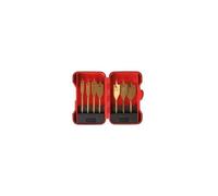 Jeu de mèches plates à bois - PEREL - 7 pcs - Titane