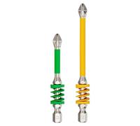 Jeu De Mèches Pour Tournevis Électrique | 2 Pièces Aimantés,Outil Métallique Robuste À Ressort Antidérapant Pour Bricolage Plaques De Plâtre Électronique Maintenance Bâtiment