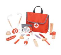 Jeu de médecin en bois avec stéthoscope thermographe, jouet d'hôpital sans danger pour les enfants, jouet éducatif pour l'apprentissage imaginatif, jouet de rôle éducatif
