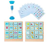 Jeu de mémoire avec cartes à jouer | Jouet éducatif interactif avec cartes | Jeu de trouver des couples pour l'entraînement à mémoire de forme - Cadeau pour les à partir de 3 ans et les