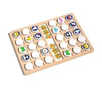 Jeu de mémoire de retournement, Jeu de mémoire d'échecs, de Carte de Match en Bois - Activité de Collecte de stratégie en Bois de Jouet éducatif pour Les et Les Adultes pour Les et Les Adultes