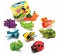 Djeco - Jeu de mémoire Little mémo, 9 animaux, 15 jetons fleurs, dès 2 ans