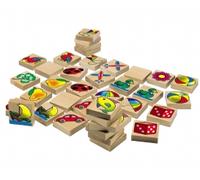 Jeu de mémoire en bois avec images