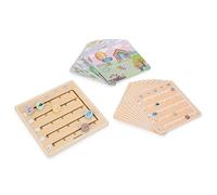 Jeu de mémoire en Bois Mamabrum - Où sont Les Animaux ?, Plateau Labyrinthe, 20 Cartes, stimule Les Sens, entraîne la Perception de la mémoire pour Les Enfants