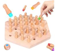 Jeu de mémoire en Bois pour - Plateau de Puzzle d'association, Jouet d'apprentissage et de Concentration, Ensemble d'activités Portables de Reconnaissance des Couleurs | Jeu d'entraînement cér