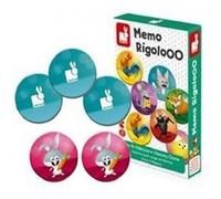 Janod - Jeu de mémoire et d'association Mémo Rigolooo - 2 à 6 joueurs - Dès 3 ans - J02736