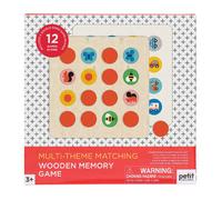 Petit Collage Multi-theme Matching Wooden Memory Board Game Clair Enfants