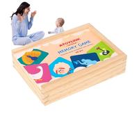 Jeu de Mémoire pour | en Bois - Jouet Éducatif pour la Mémoire - pour Filles Garçons d'Âge Préscolaire Maternelle Crèche Salle de Jeux Chambre Salon Maison École Fêtes