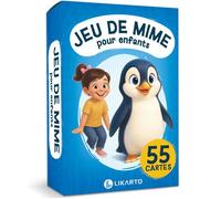 Jeu de mime pour enfants - LIKARTO - Dès 3 ans - 55 cartes illustrées - Compact