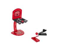 Jeu de mini basket en plastique rouge et noir avec 2 lanceurs - -