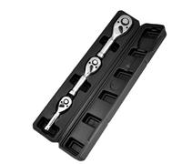 Jeu de mini clés à cliquet à 72 dents pour entraînement de 1/4", 3/8", 1/2", poignée courte avec acier au chrome vanadium, design compact pour réparation automobile, moto et usage domestique