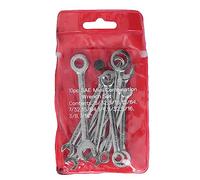 Jeu de mini clés mixtes 10 pièces |Tête flexible en acier allié chromé pour espaces restreints |Kit d'outils fonctionnels pour clés hexagonales et étoiles pour