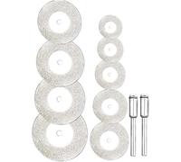 Jeu de mini disques à tronçonner diamantés 6/12 pièces, meule de précision for outil Dremel, idéal for les pierres précieuses, le verre et la céramique(16mm 6pcs Set)