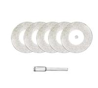 Jeu de Mini disques de coupe en diamant abrasif, for coupe rotative, lame de scie, meules, disque avec mandrin, Kit d'outils électriques, 5 pièces(30mm)