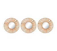 Jeu de miroirs Home ESPRIT naturellement Scandi 20 x 2 x 20 cm (3 pièces)