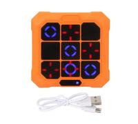 Jeu de Morpion Électronique 6 en 1, Console de Jeu Portable Voyage Puzzle Électrique pour Enfants et Adultes Jeux Éducatifs et Développement La Mémoire (Orange)