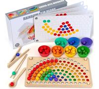 Jeu de motricité QIEDOVIEY- Colorino - Bois - Éducatif - 3-5 ans - Arc en ciel QIEDOVIEY