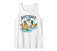 Jeu de Mots à Boire Bottoms Up Funny Duck Hunting Débardeur