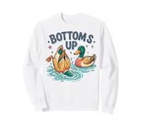 Jeu de Mots à Boire Bottoms Up Funny Duck Hunting Sweatshirt