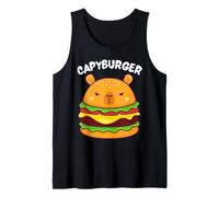 Jeu de Mots à Hamburger Funny Capyburger Kawaii Capybara Débardeur