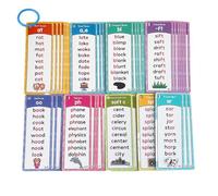 Jeu de mots à vue - Cartes flash phonétiques, cartes didactiques à haute fréquence pour d'âge préscolaire pour d'âge préscolaire qui apprennent des mots à vue