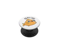 Jeu de Mots Amusant à Base de Poisson Oh My Cod PopSockets PopGrip Adhésif