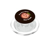 Jeu de Mots Amusant aux Fruits Kawaii Cute Practice What You Peach PopSockets PopGrip pour MagSafe