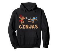 Jeu de Mots Amusant avec Biscuits de Noël Ginjas Gingerbread Ninjas Sweat à Capuche
